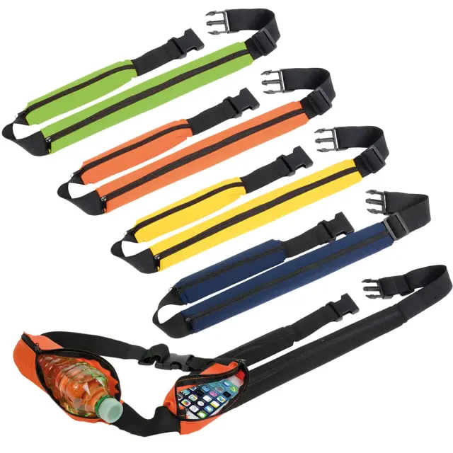 Slim waist bag in elastic spandex