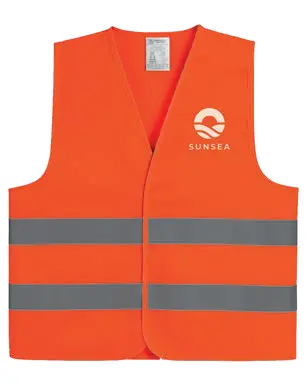 High visibility vest in polyester 120 g/m²