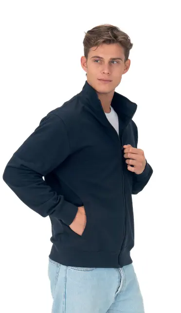 Regenerated zip-up sweatshirt
