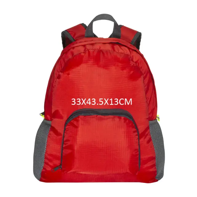 Packable backpack in 210D ripstop polyester pocket