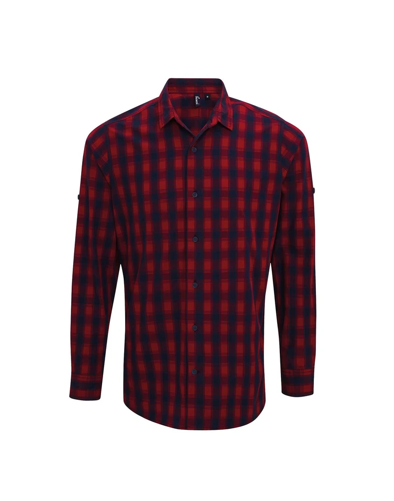 PR250 · "Mulligan" Check Men's Cotton Long Sleeve Shirt