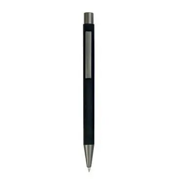Rubberized aluminum click pen