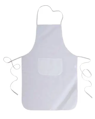 Long kitchen apron in 160 g/m² polyester and cotton