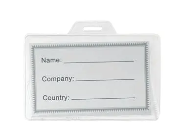 Clear PVC badge holder