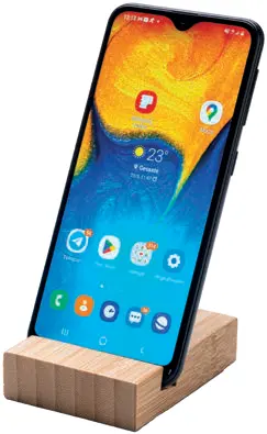 Bamboo cell phone stand