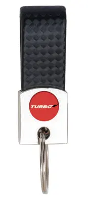 PU and chromed metal keyring