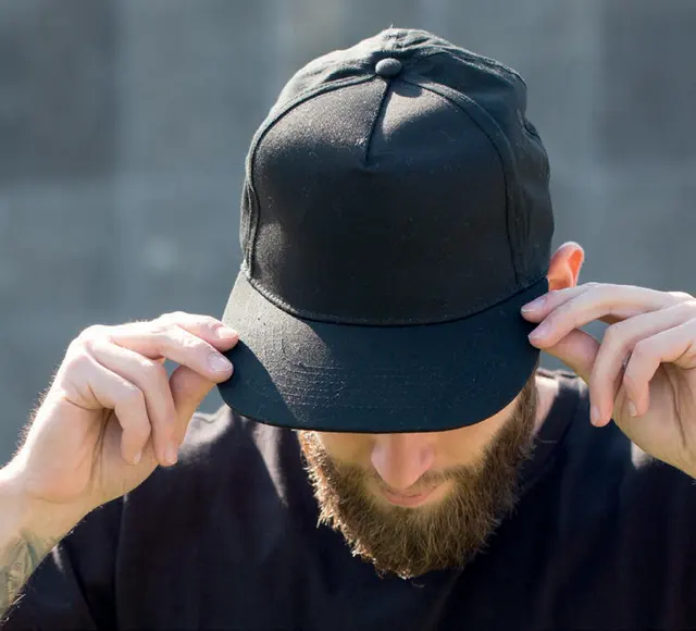 6-panel polyamide and spandex baseball