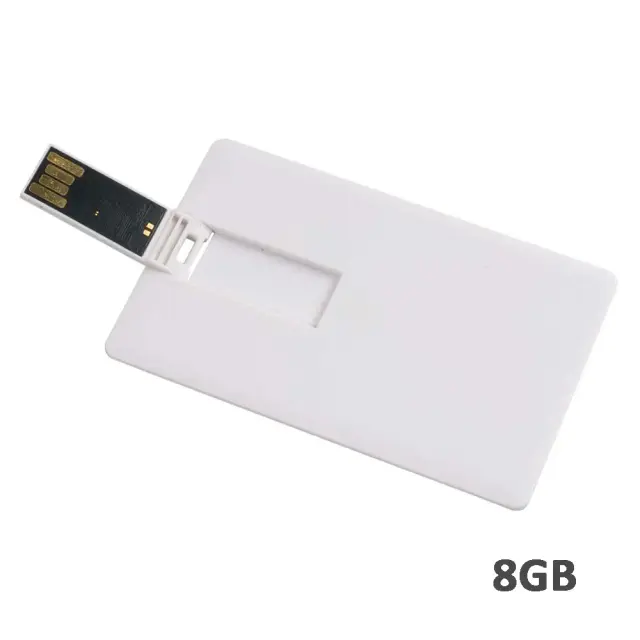 8GB USB stick, card-shaped in ABS