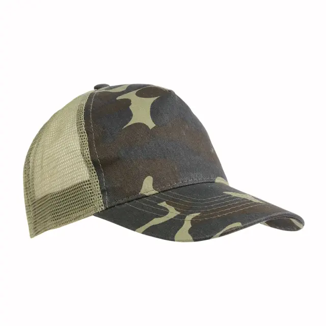 160 g/m² cotton 5-panel camo baseball cap