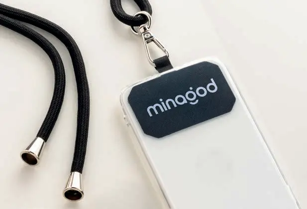 Polyester cell phone lanyard with tag for customization