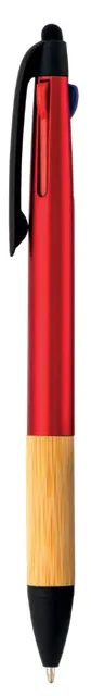 Plastic retractable pen with 3 refills