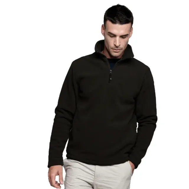Men’s sweatshirt with half zip in 180 g/m² polar fleece