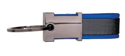 PU and burnished metal keyring