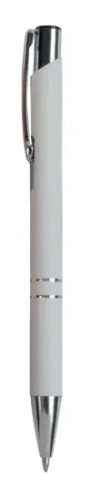 Rubberized aluminum click pen