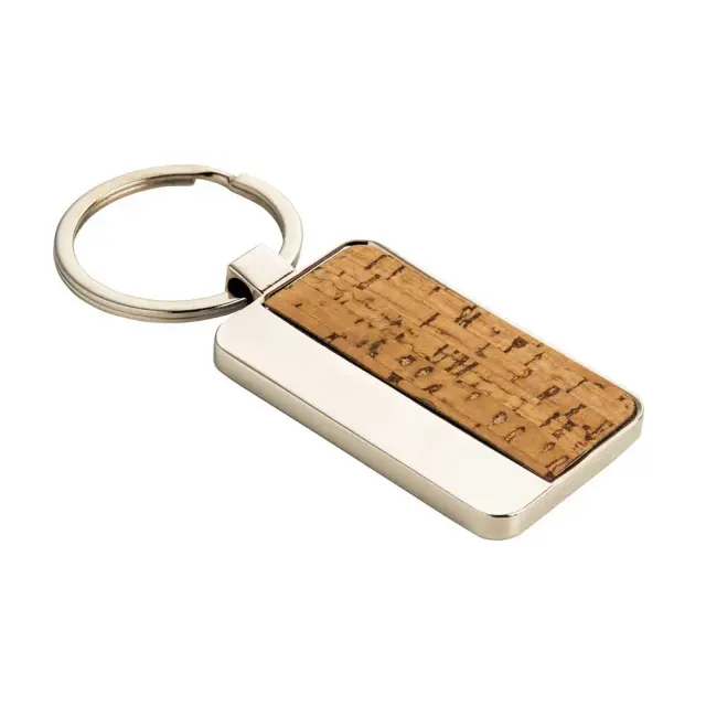 Rectangular cork keyring
