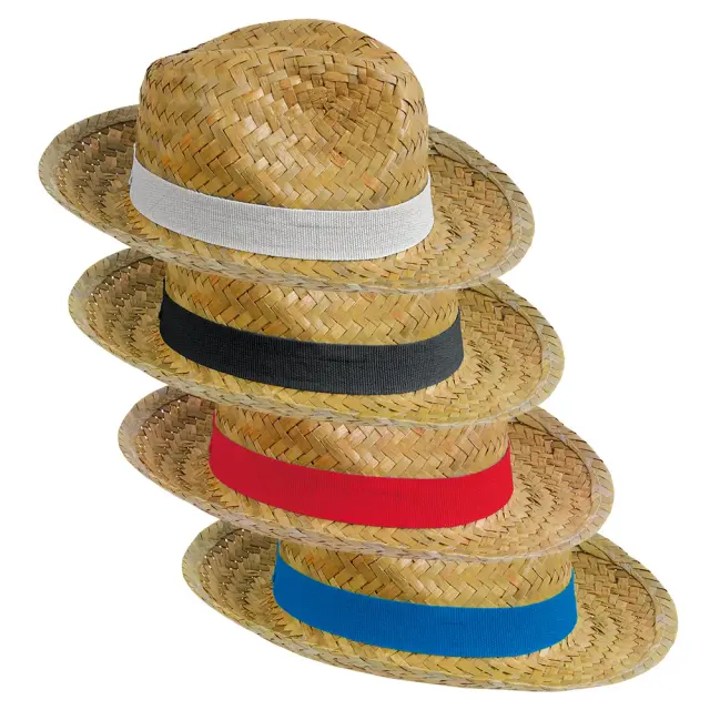 Wide-brimmed straw hat