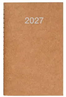 Pocket weekly planner 2027. Flexible cardbo