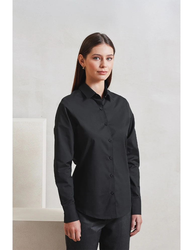 PR303 · Women’s Long Sleeve ‘Recyclight’ Poplin Shirt