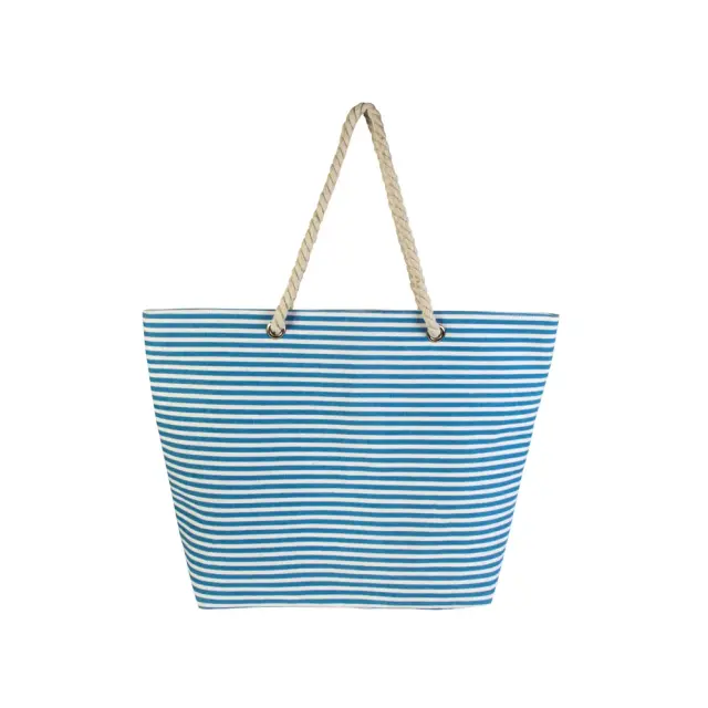 Beach bag in cotton and polyester