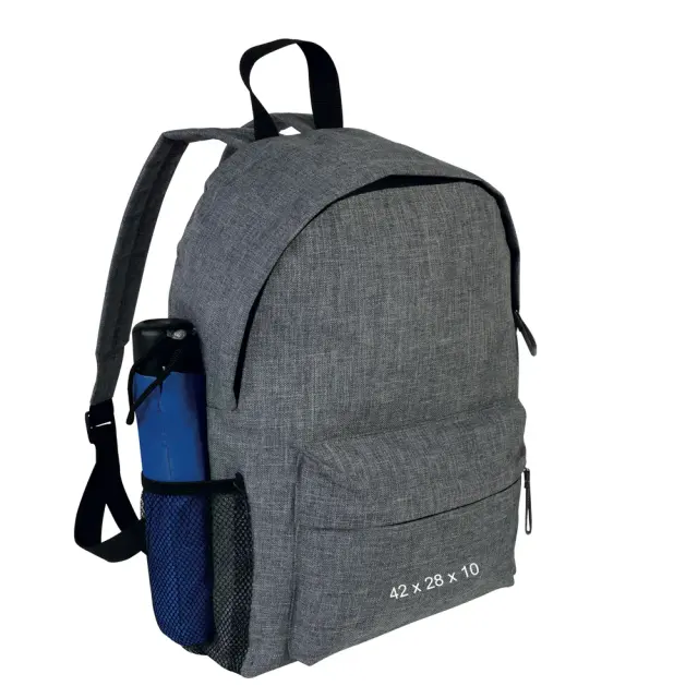Backpack in 300D melange polyester