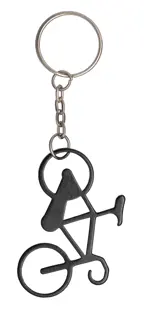 Bicycle-shaped aluminium keyring
