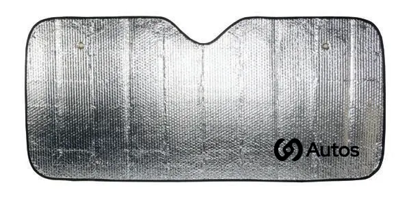Car windscreen sunshade with bubble wrap