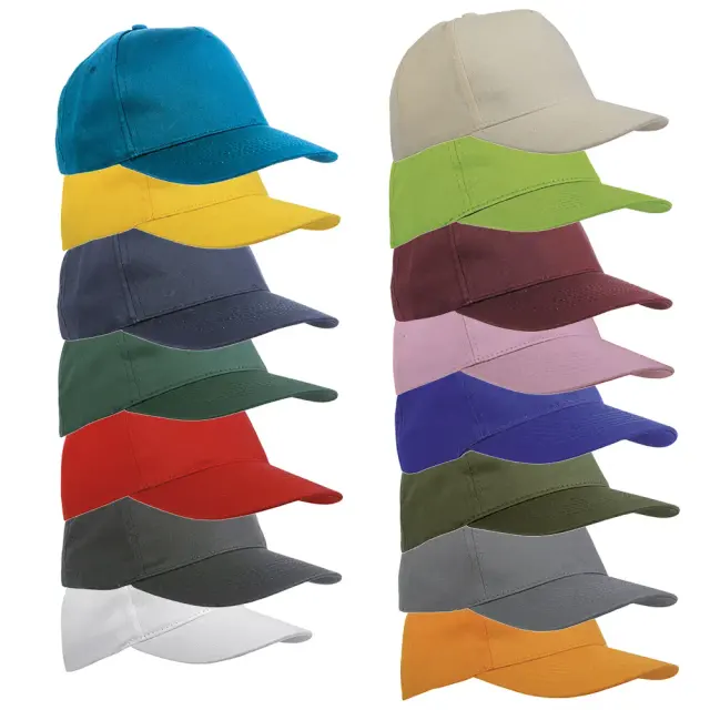 160gsm cotton 5-panel baseball cap