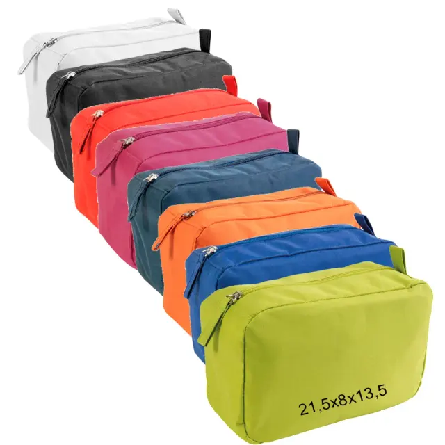 300D polyester beauty case with zip closure