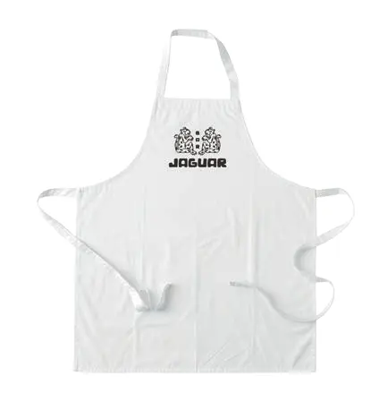 Long kitchen apron in polyester and cotton