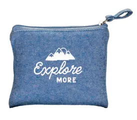 Coin purse in 280 g/m² recycled cotton