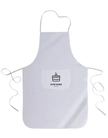 Long kitchen apron in 180 g/m² cotton
