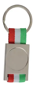 Chromed metal keyring