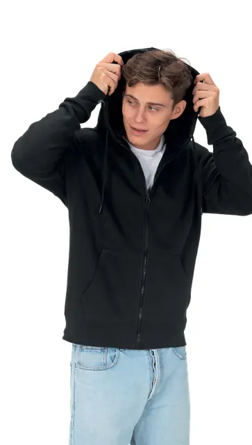 Organic zip-up hoodie