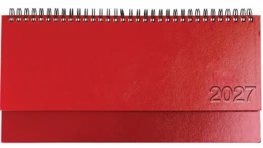 Weekly desk diary 2027. Laminated cardbo