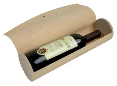 Cylindrical pine wood bottle holder