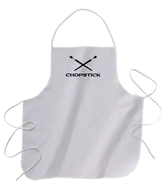 Long kitchen apron in 120 g/m² polyester and cotton