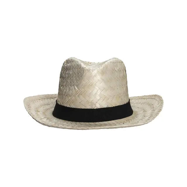 Wide-brimmed straw hat