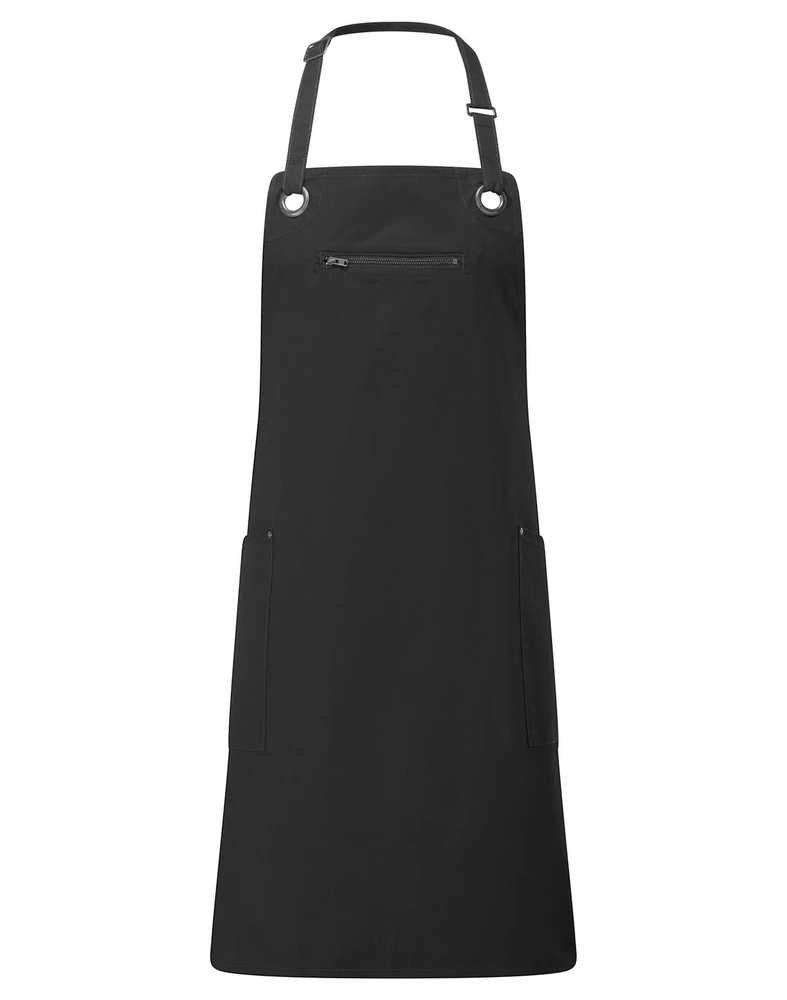 PR121 · ‘Barley’ Contrast Stitch Sustainable Bib Apron