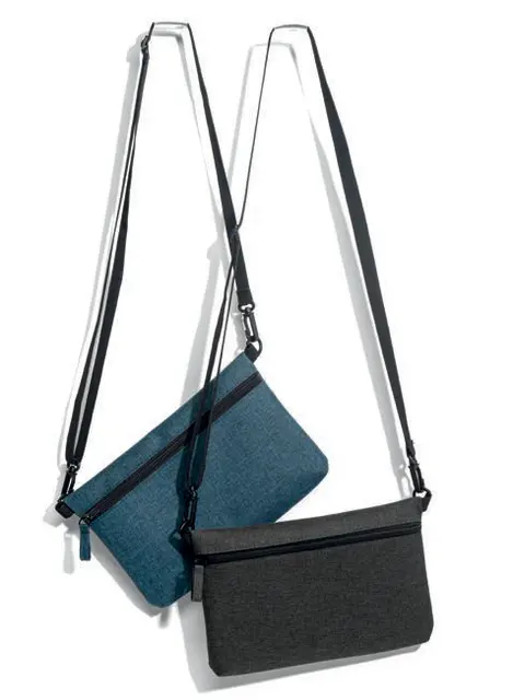 Shoulder bag in 900D melange polyester
