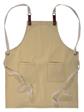 Adjustable long apron in 280 g/m² cotton