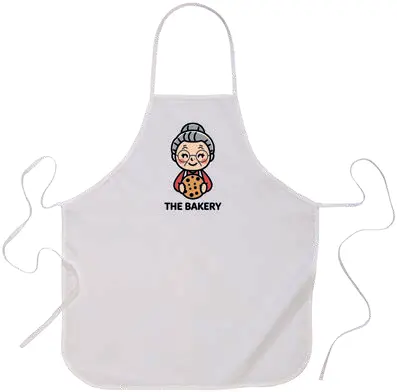 Long kitchen apron made of recycled polyester (R-PET)