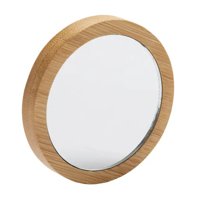 Round bamboo mirror