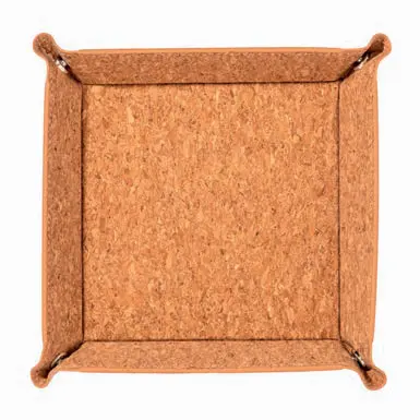 Cork pocket emptier with snap buttons. •