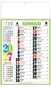 2027 monthly wall calendar. Heat-sealed. •
