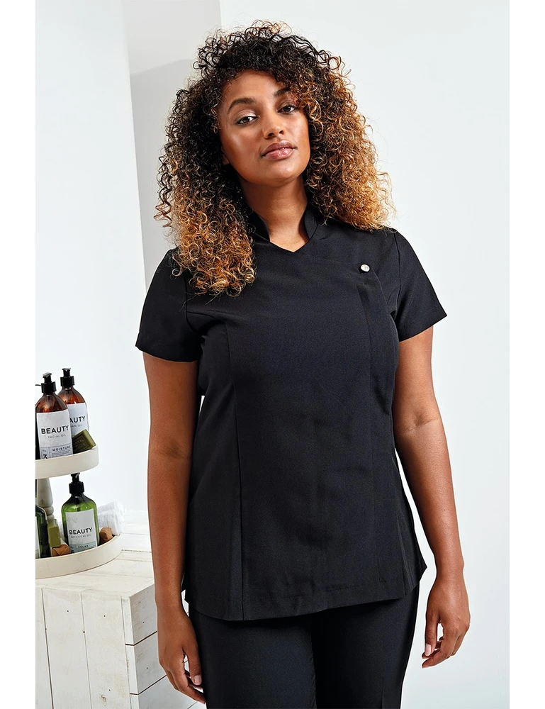 PR683 · "Blossom" Beauty & Spa Tunic One Button front fastening with concealed front zip fastening