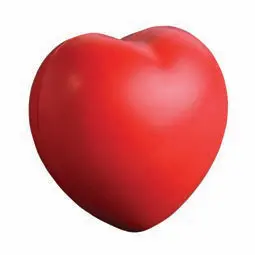 Heart-shaped PU stress reliever. • Anti-stress