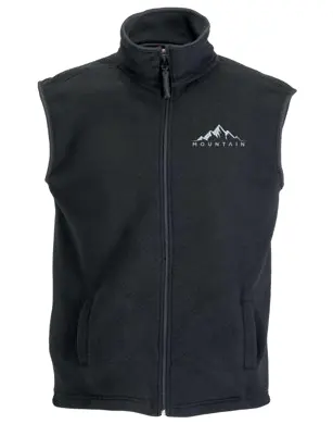 Men’s vest with zip in 180 g/m² polar fleece