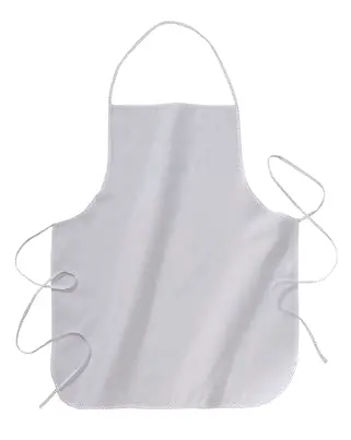 Long kitchen apron in 160 g/m² polyester and cotton