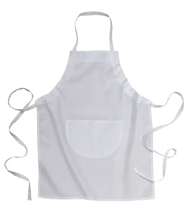Long kitchen apron in 160 g/m² polyester and cotton