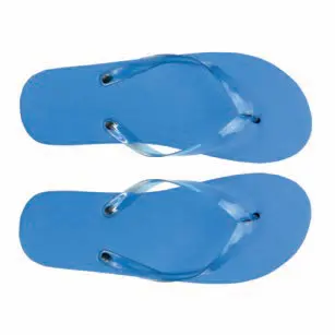 Unisex flip-flops with PE sole and PVC strap